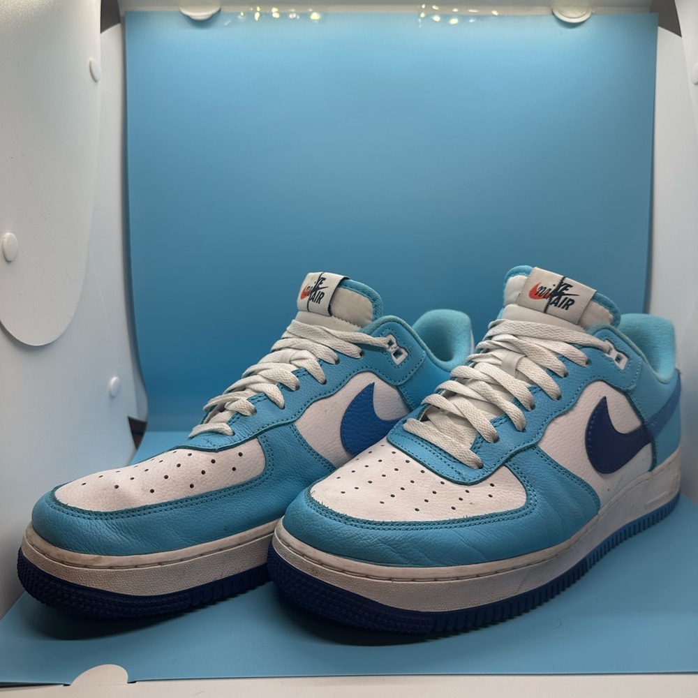 Nike Air Force 1 Low ‘07 LV8 Split light photo Blue Deep Royal - Picture 2 of 5